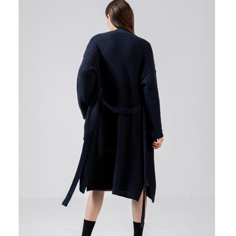 Cardigan65003#de lana australiana suelta, elegante y casual
